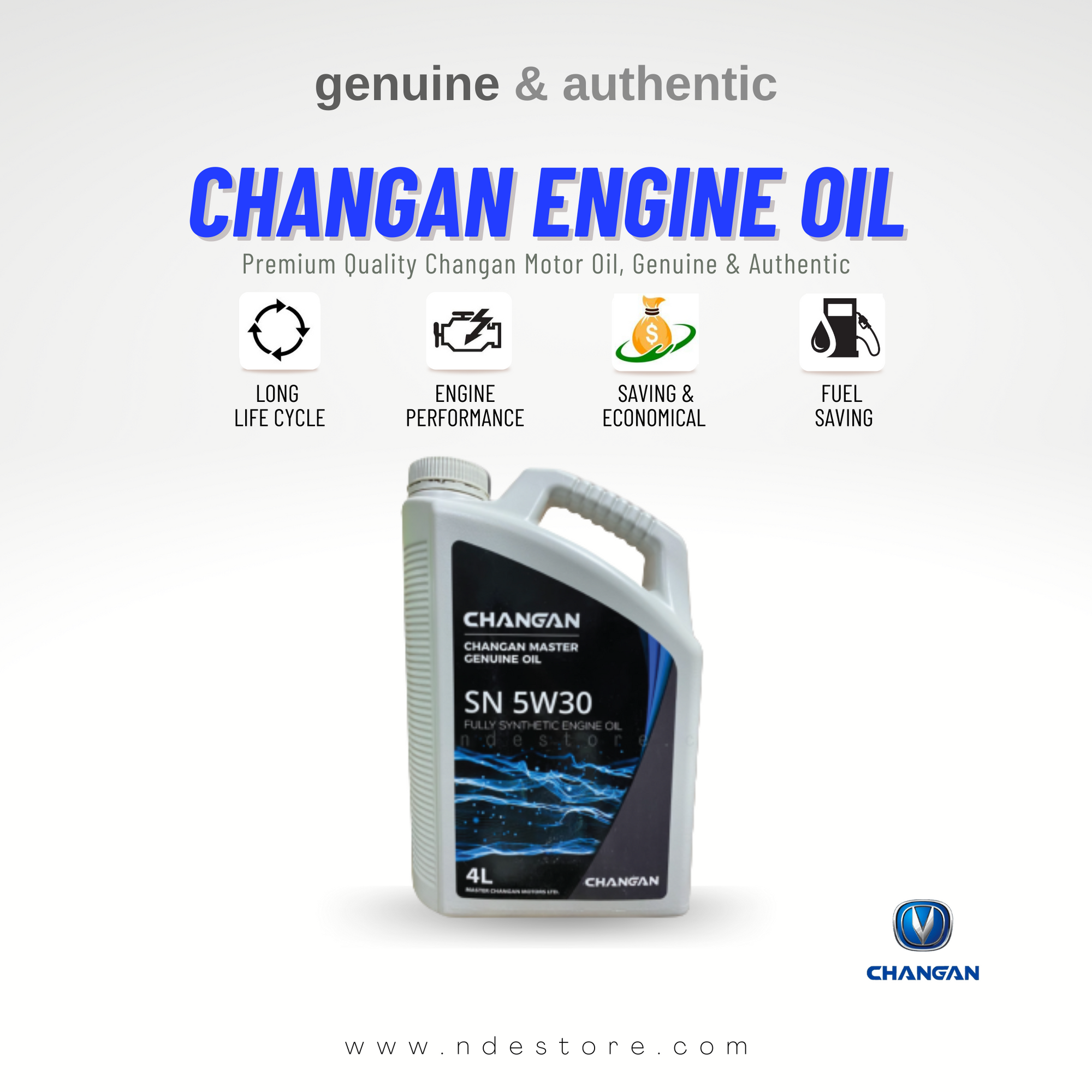 ENGINE OIL GENUINE CHANGAN 0W20 (4 LITERS)