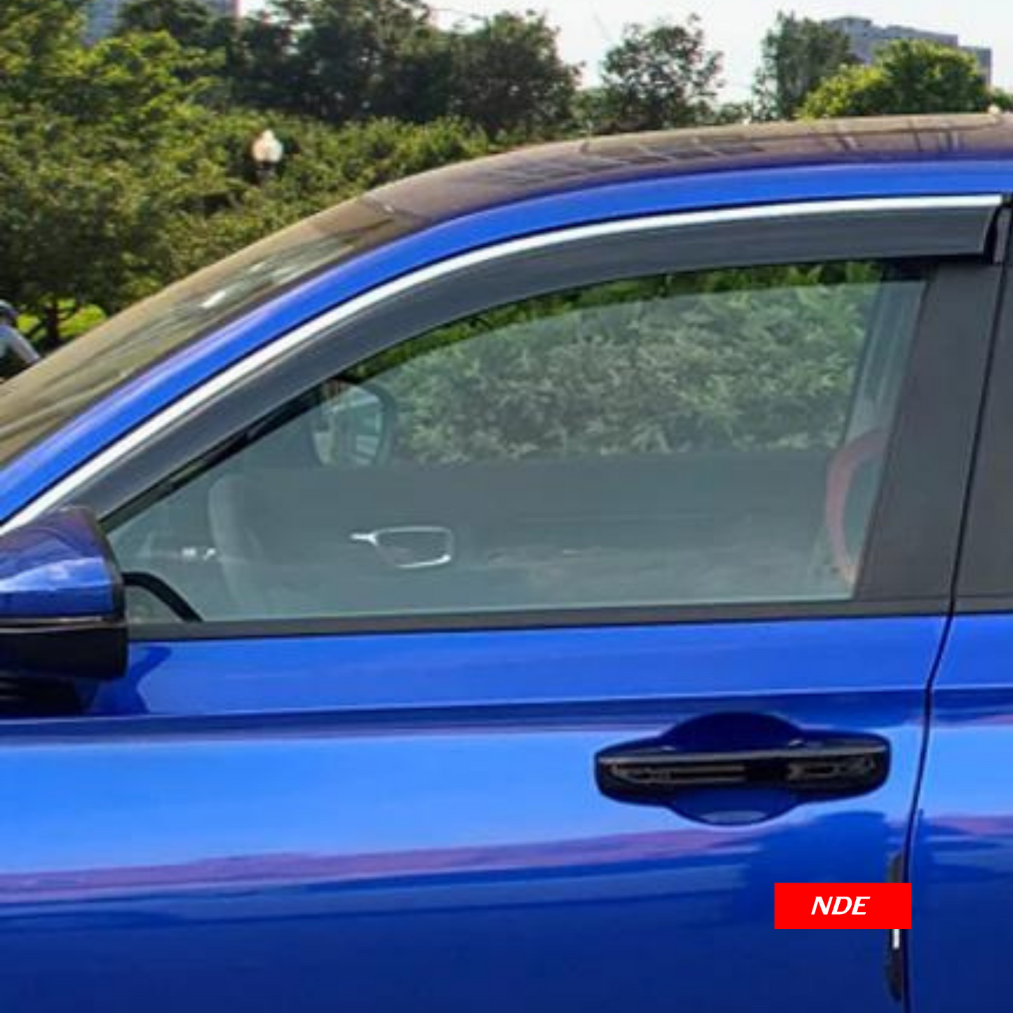 AIR PRESS BLACK TINTED DOOR WINDOW VISOR WITH CHORME FOR CHANGAN ALSVIN