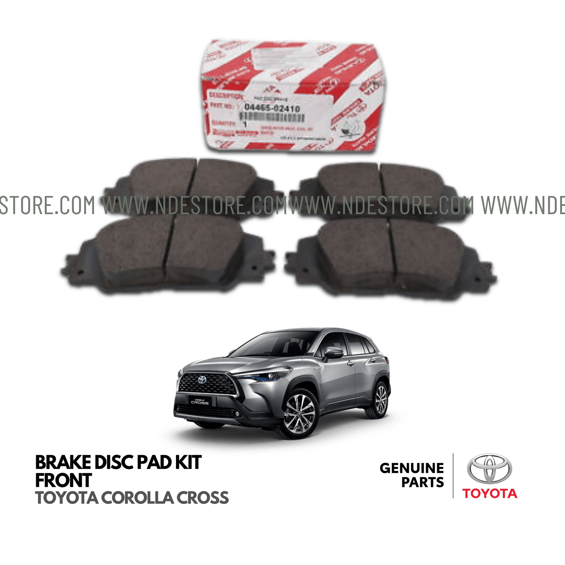 BRAKE DISC PAD KIT SET FRONT GENUINE FOR TOYOTA COROLLA CROSS - ndestore.com