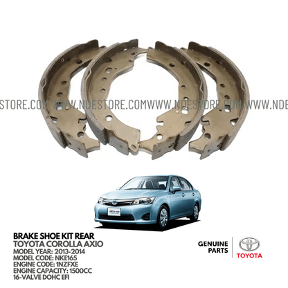 BRAKE DISC PAD SET REAR FOR TOYOTA COROLLA AXIO HYBRID (2013-2014) - ndestore.com