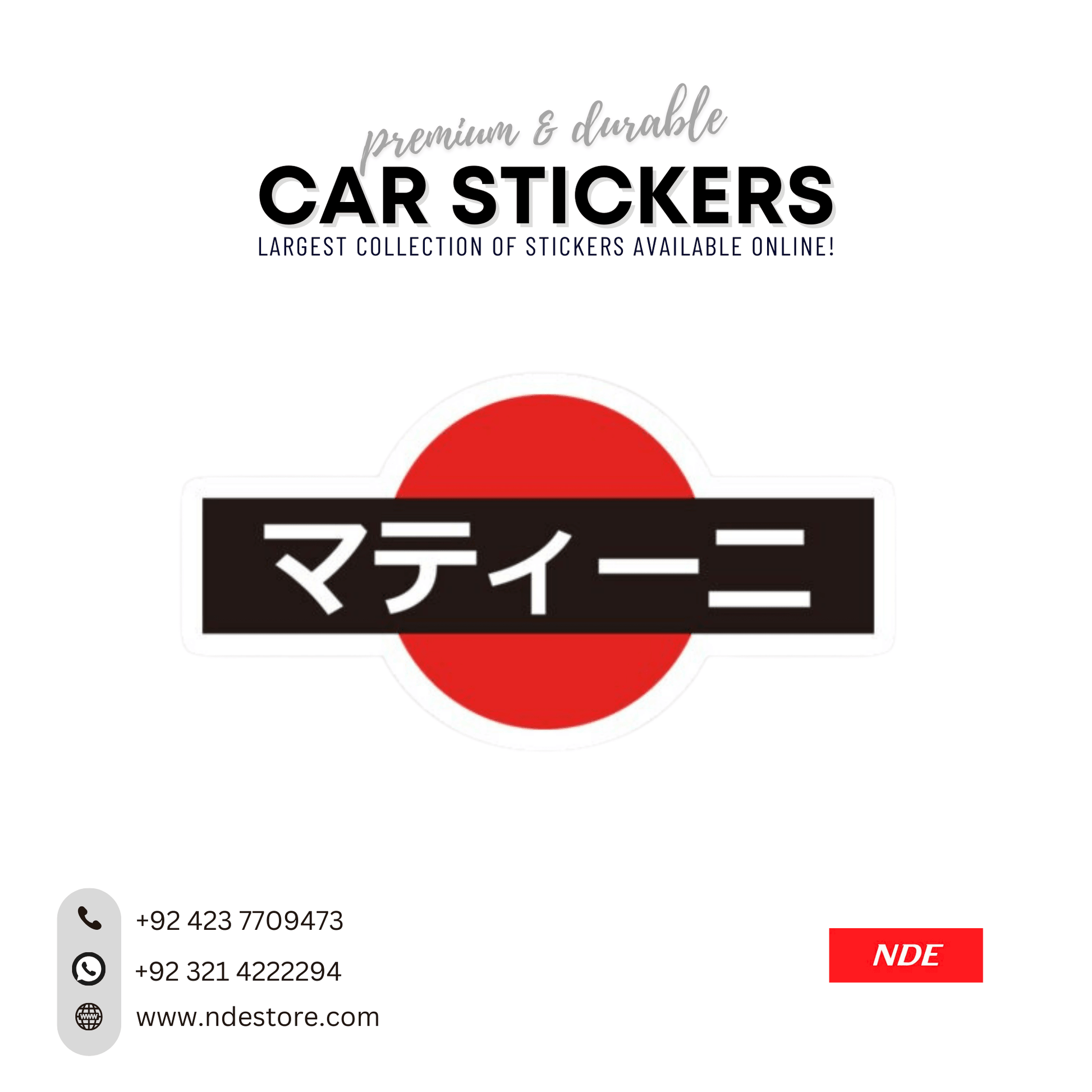 STICKER, JAPAN JDM MADE (SKU: 9355130) - ndestore.com