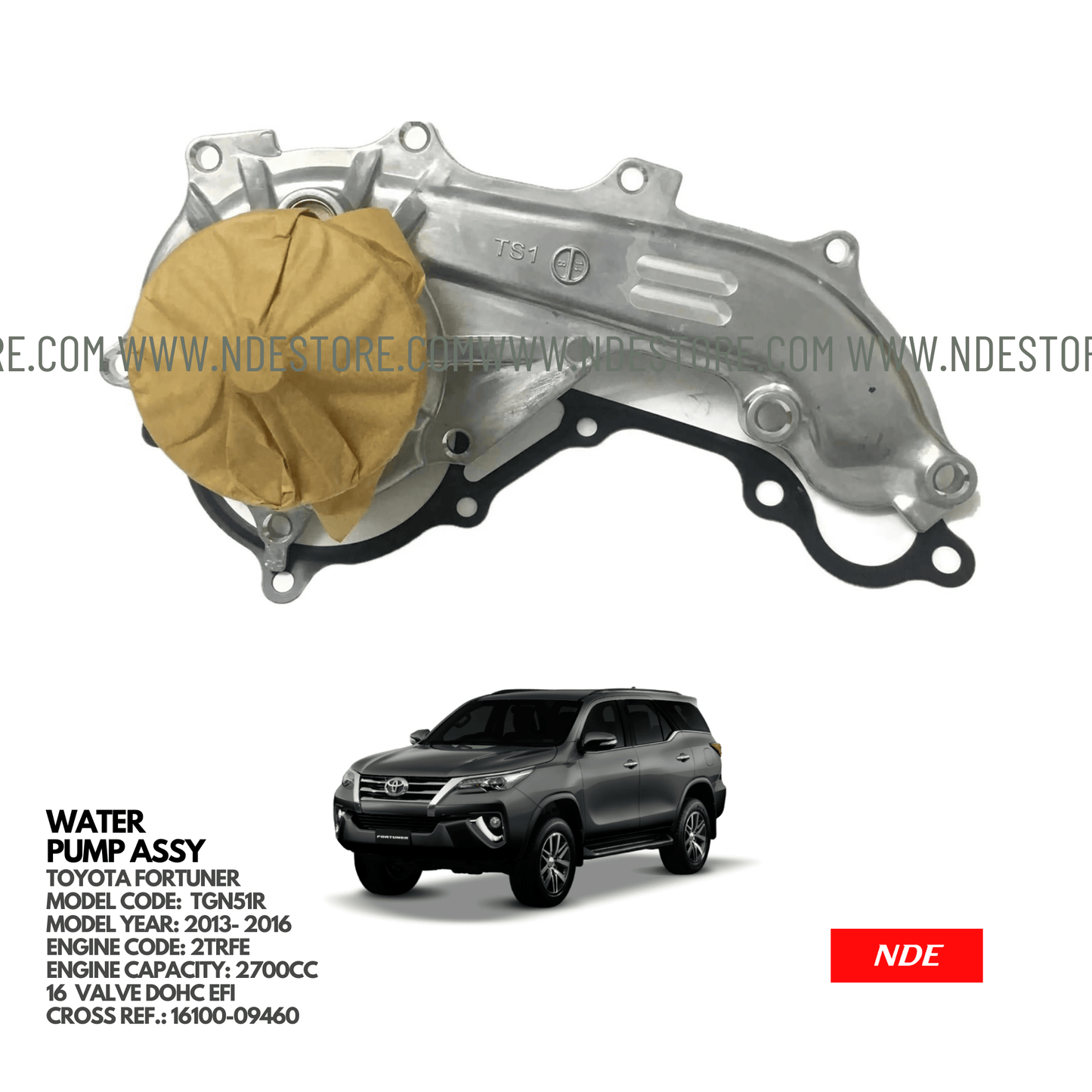 WATER PUMP ASSY FOR TOYOTA FORTUNER (2013-2016) - ndestore.com