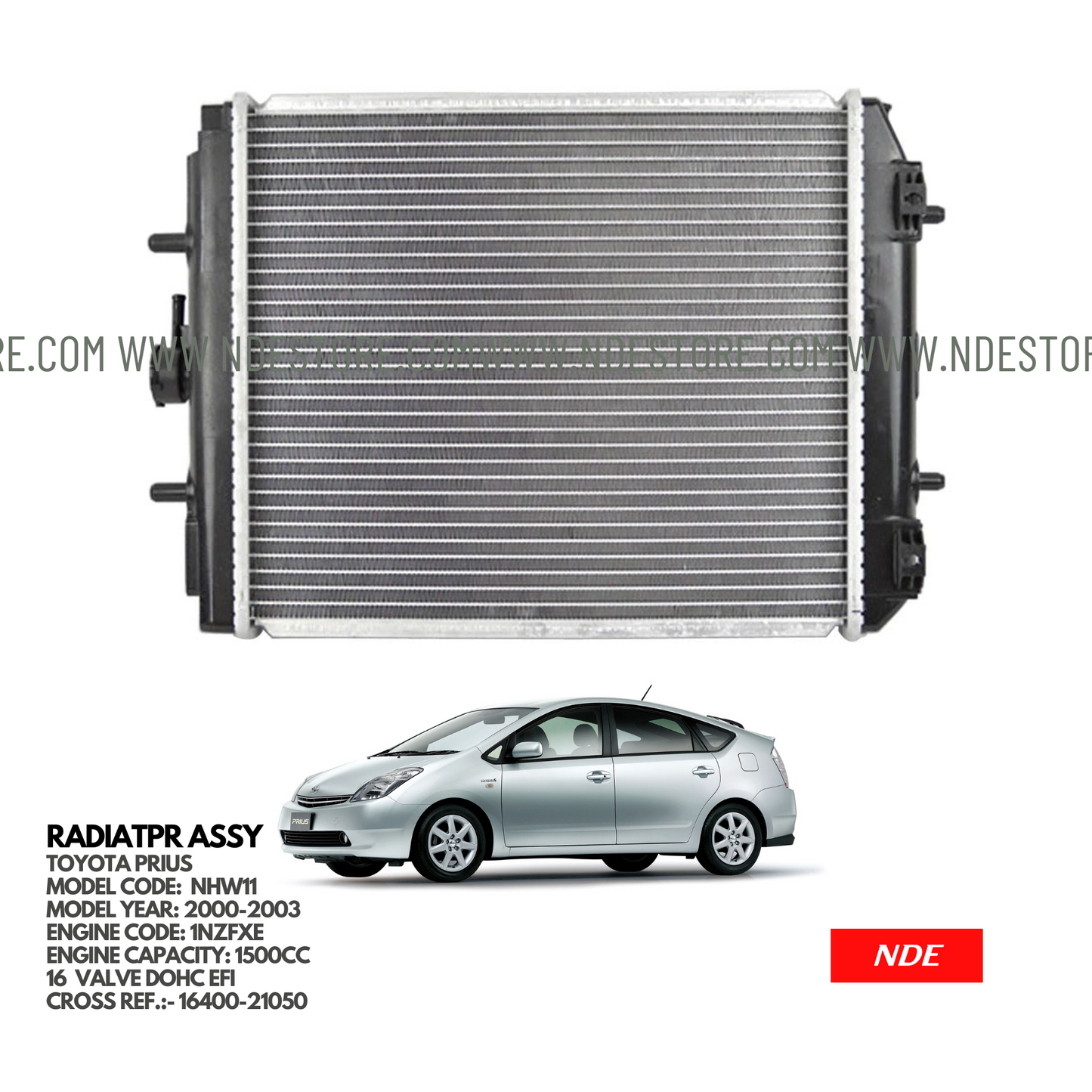 RADIATOR ASSY FOR TOYOTA PRIUS 1500CC (2000-2003)