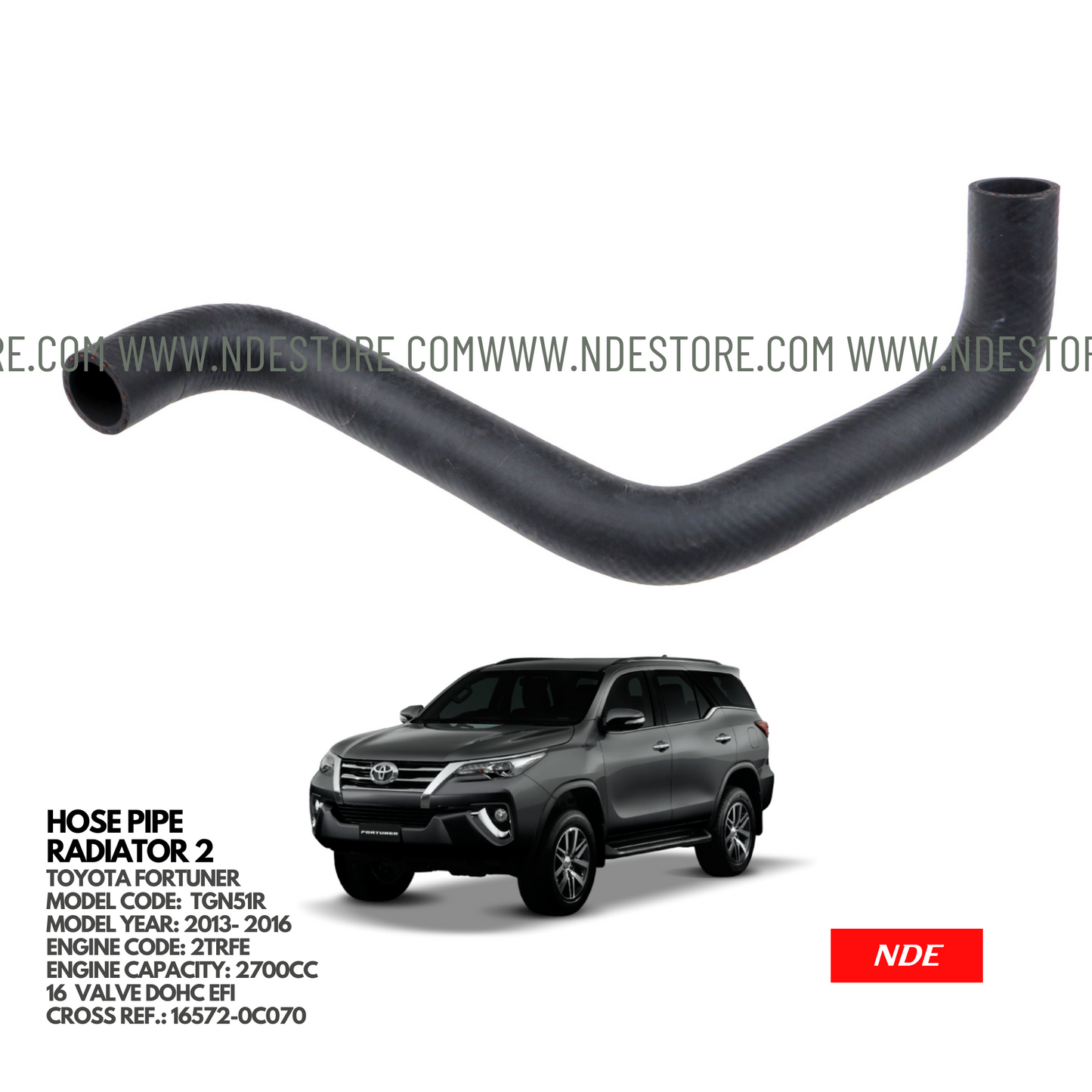 HOSE PIPE RADIATOR NO. 2 FOR TOYOTA FORTUNER (2013-2016)