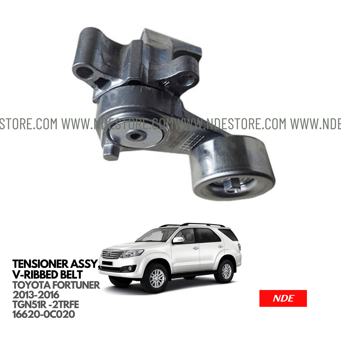 TENSIONER ASSY V RIBBED BELT GENUINE FOR TOYOTA FORTUNER (2013-2016) - ndestore.com