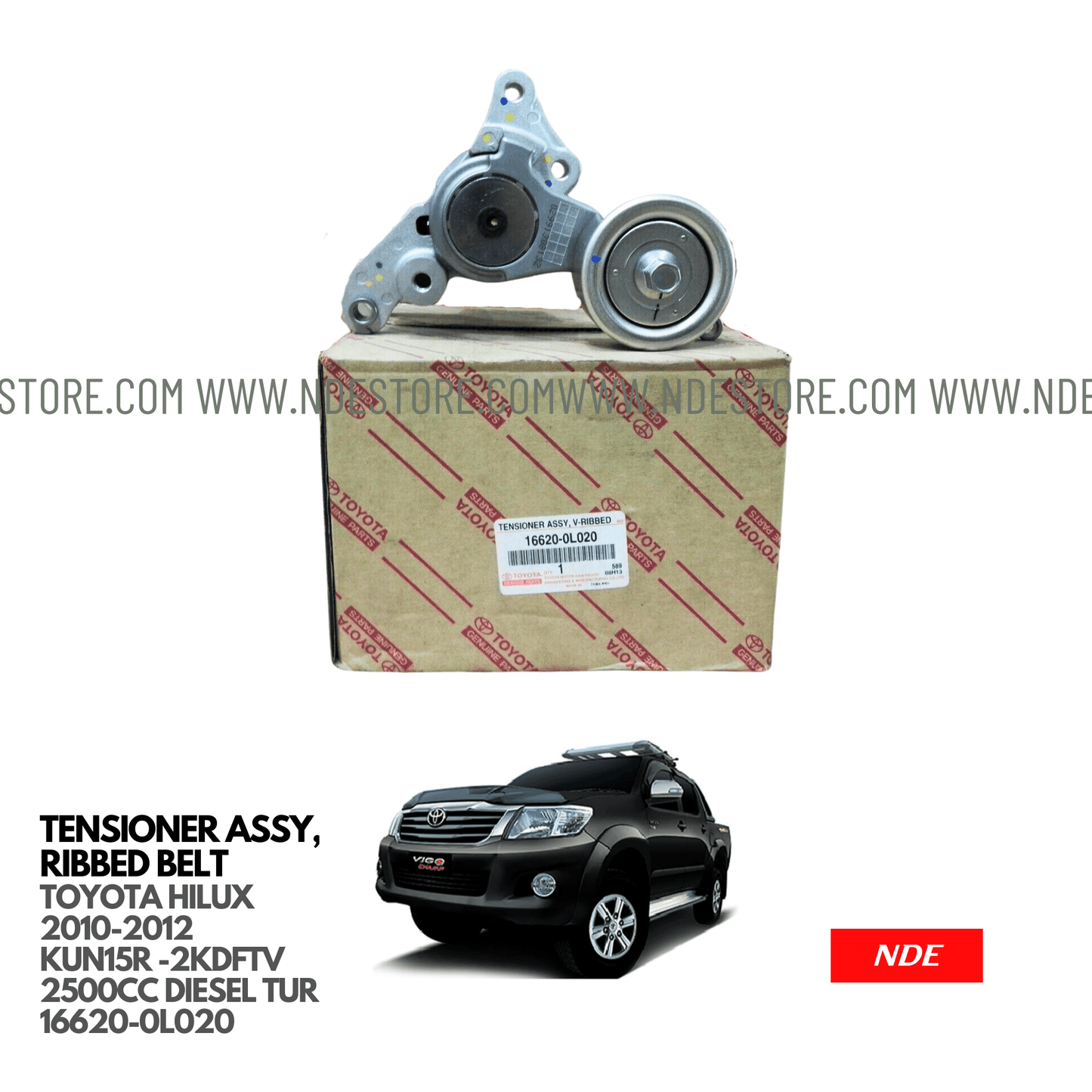 TENSIONER ASSY V RIBBED BELT GENUINE FOR TOYOTA HILUX (2010-2012) - ndestore.com