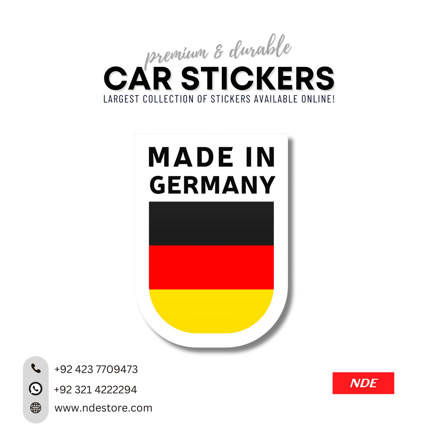 STICKER, MADE IN GERMANY BADGE TYPE (G-006) - ndestore.com