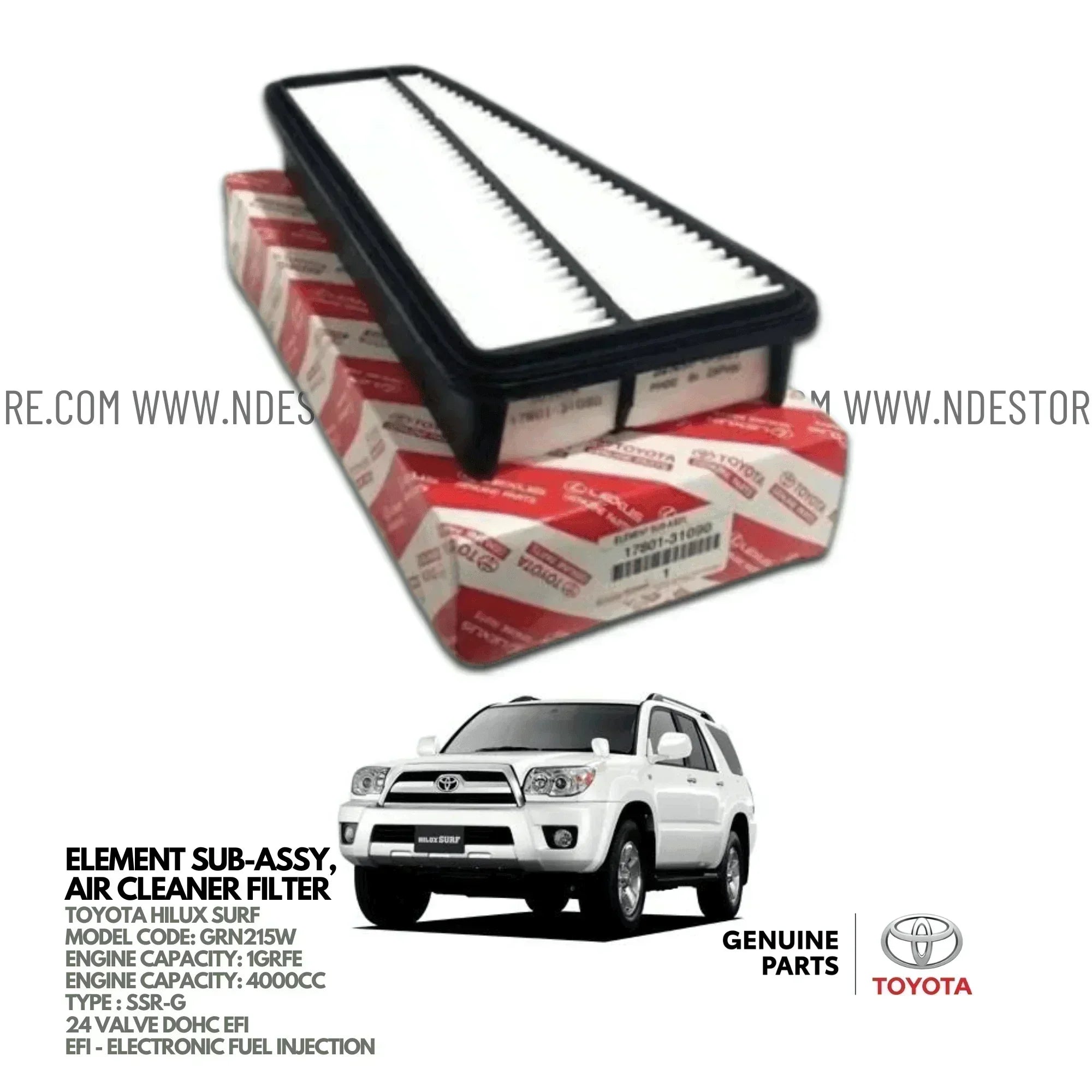 AIR FILTER ELEMENT GENUINE FOR TOYOTA HILUX SURF SSRG (20052009