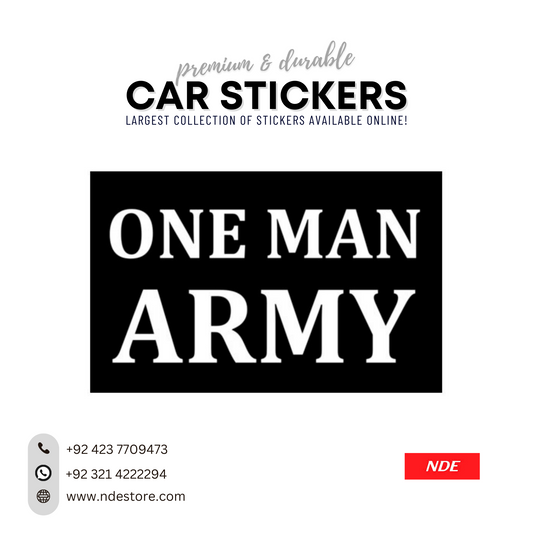 STICKER, ONE MAN ARMY (SKU: 9355121)