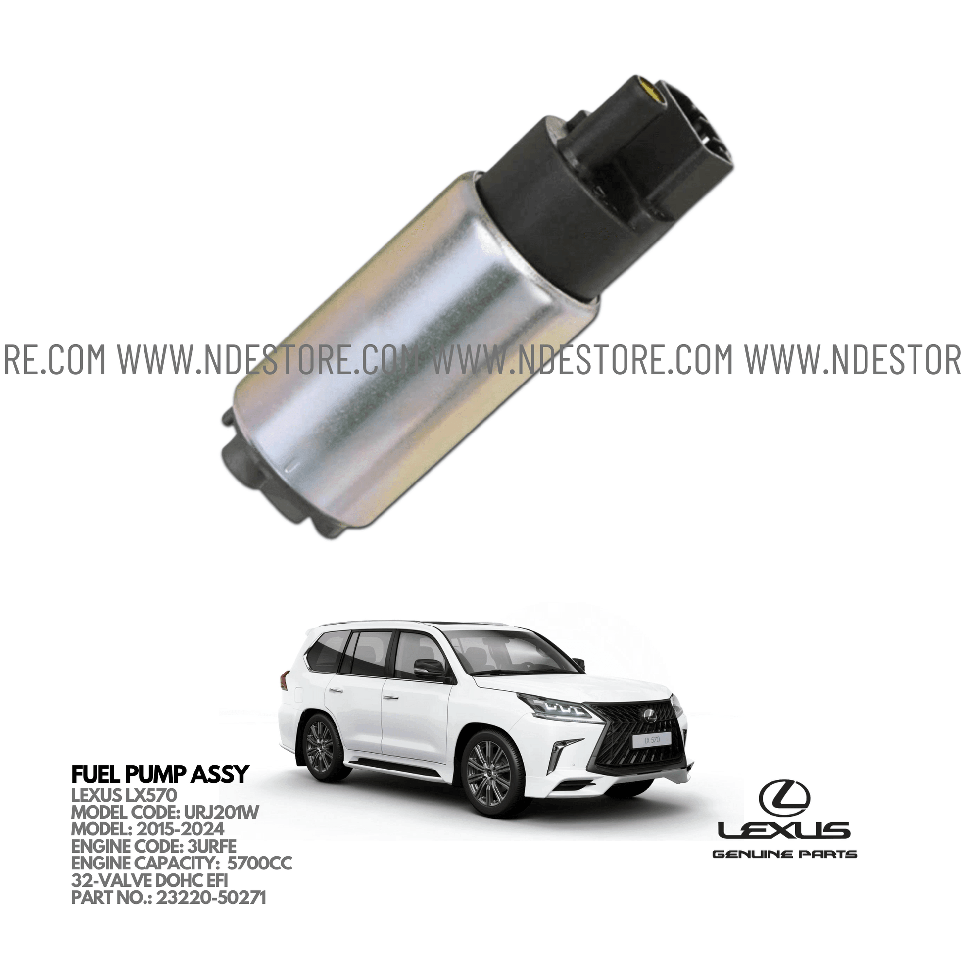 FUEL PUMP MOTOR GENUINE FOR LEXUS LX570 - ndestore.com