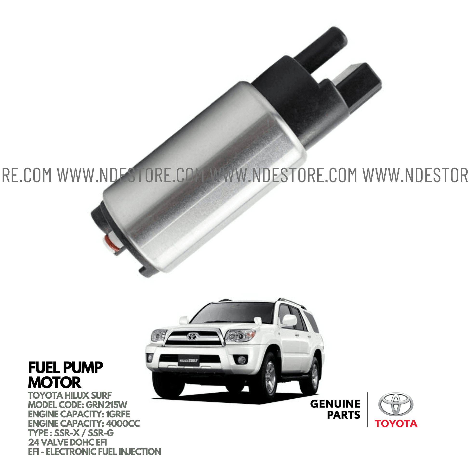 FUEL PUMP MOTOR FOR TOYOTA HILUX SURF SSR (2005-2009) - ndestore.com