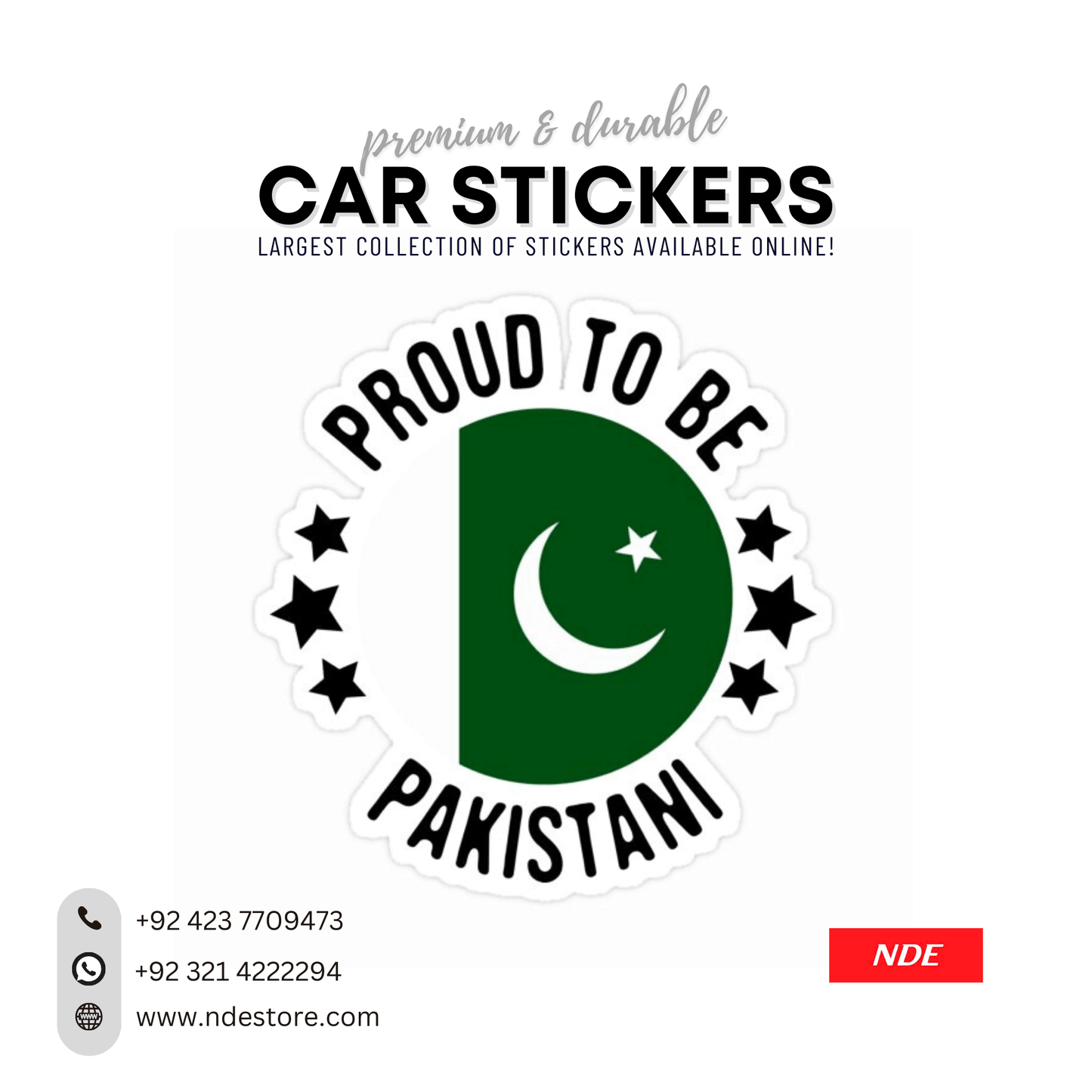 STICKER, PROUD TO BE PAKISTANI (SKU: 9355142) - ndestore.com