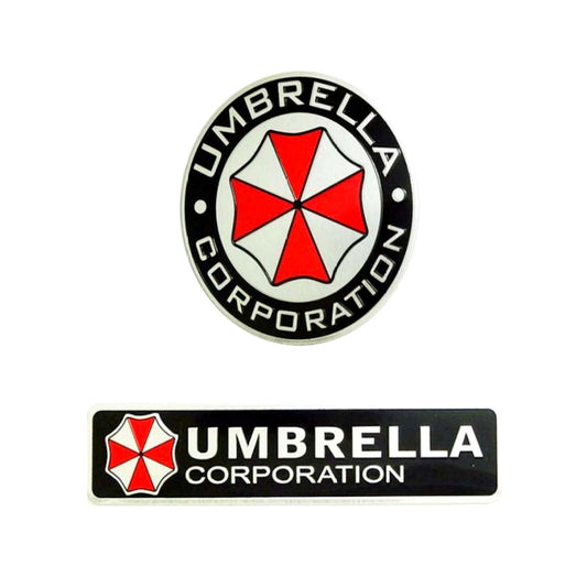 UMBRELLA CORPORATION ALUMINIUM CAR LOGO 3D - 2 PCS