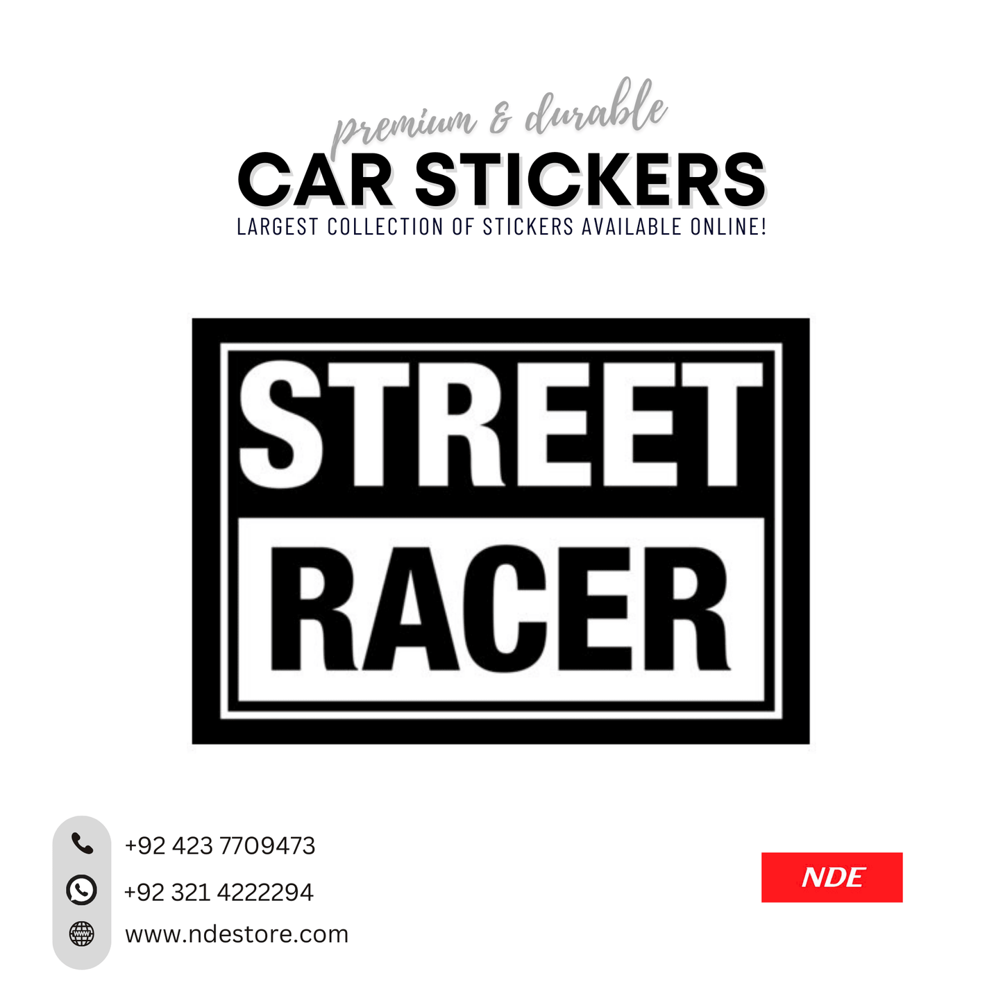 STICKER, STREET RACER (SKU: 9355122) - ndestore.com