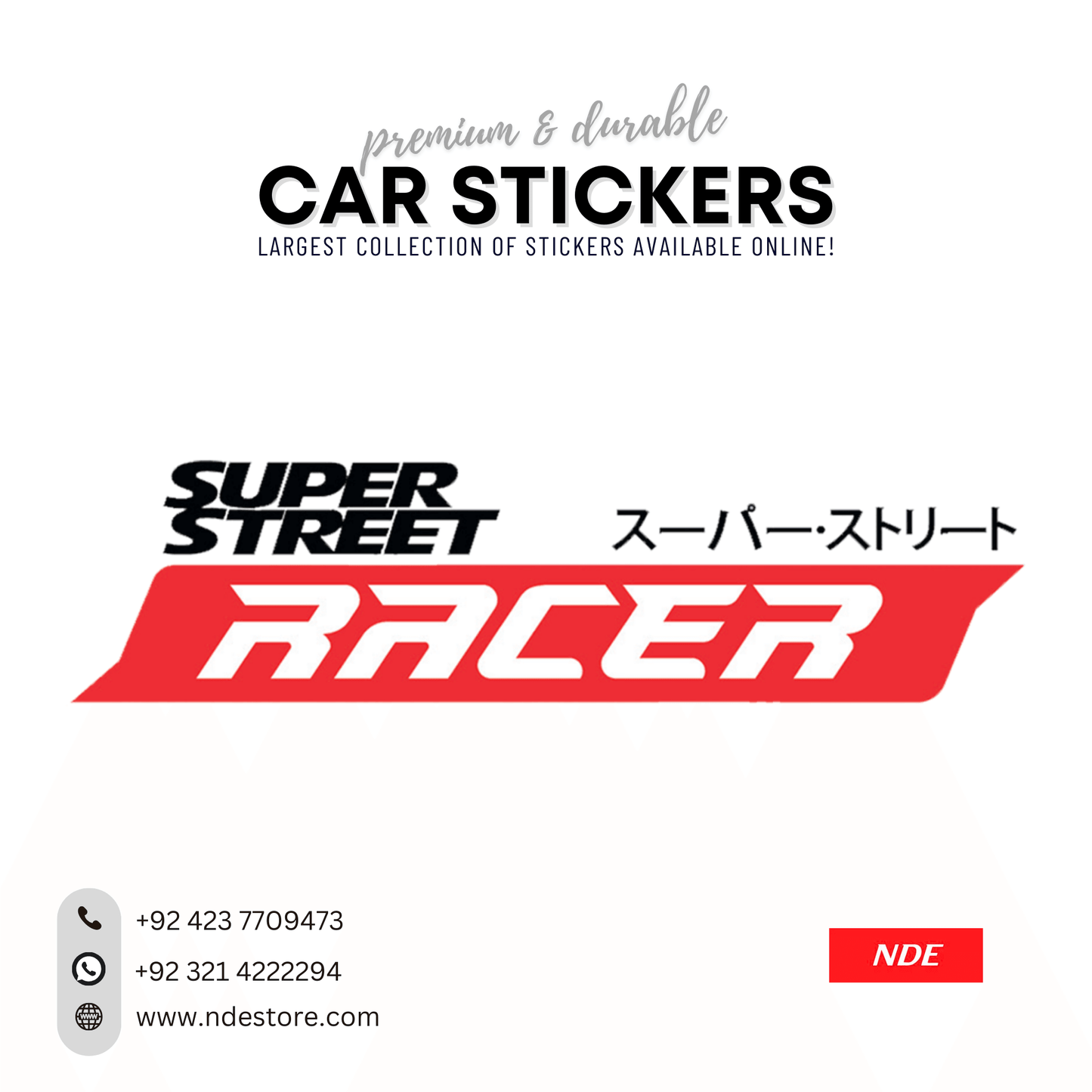 STICKER, SUPER STREET RACER JDM (SKU: 9355123) - ndestore.com