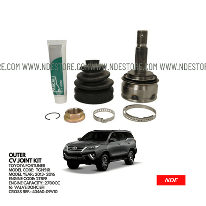 CV JOINT COMPLETE KIT OUTER FOR TOYOTA FORTUNER (2013-2016) - ndestore.com