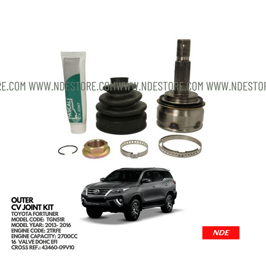 CV JOINT KIT AXLE JOINT OUTER FOR TOYOTA FORTUNER (2013-2016)