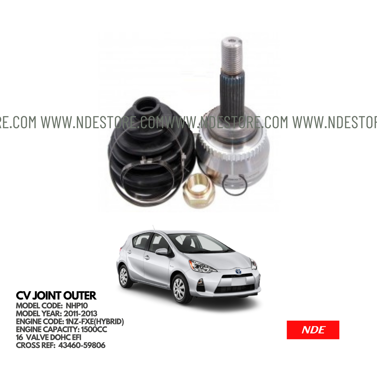 CV JOINT KIT AXLE JOINT OUTER FOR TOYOTA AQUA