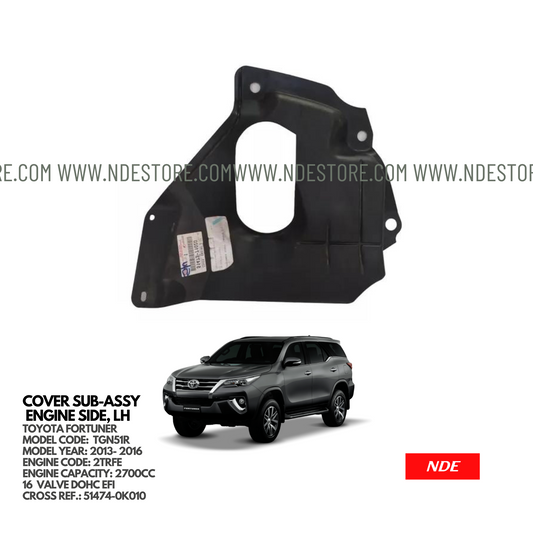 ENGINE SHIELD LEFT SIDE FOR TOYOTA FORTUNER (2013-2016)