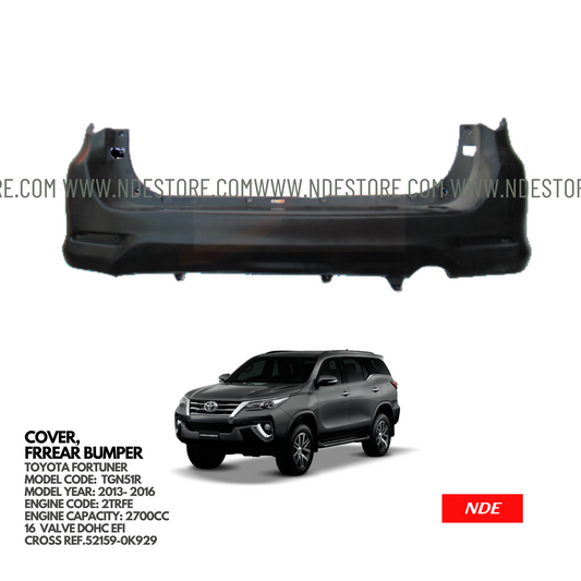 COVER REAR BUMPER FOR TOYOTA FORTUNER (2013-2016)