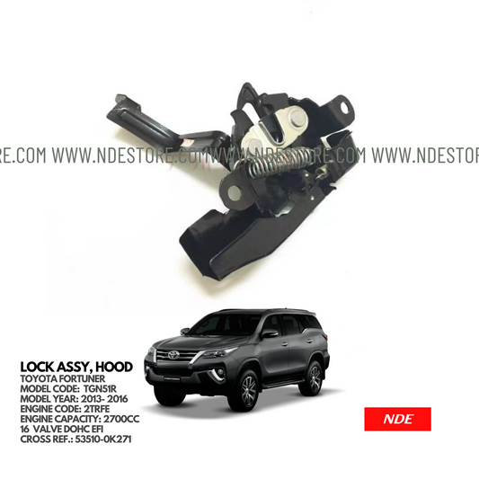 LOCK ASSY, HOOD FOR TOYOTA FORTUNER (2013-2016)