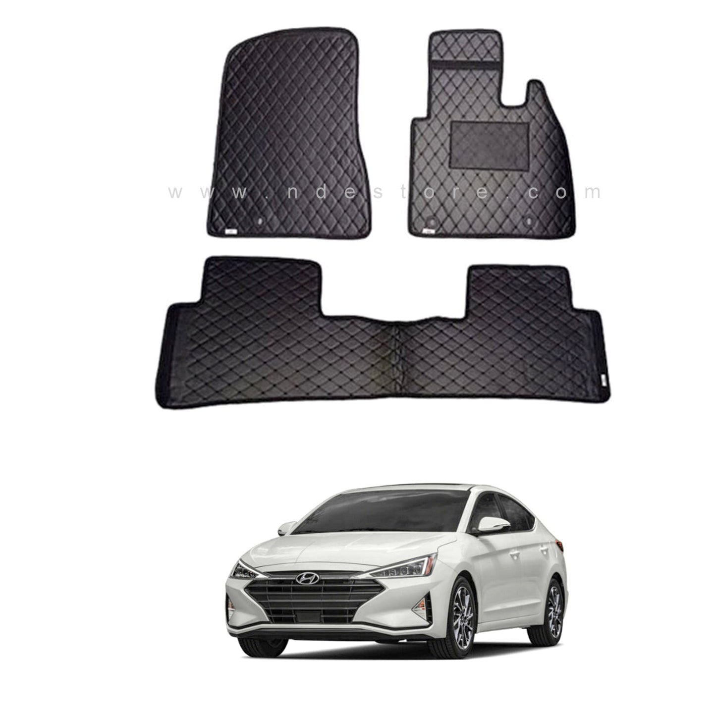 FLOOR MAT PREMIUM QUALITY FLAT 7D STYLE FOR HYUNDAI ELANTRA