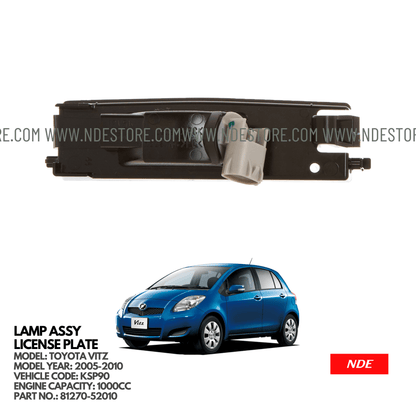 LAMP ASSY LICENSE PLATE FOR TOYOTA VITZ KSP90 (2005-2010) - ndestore.com