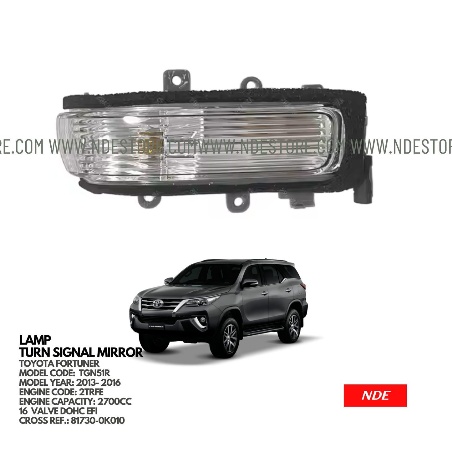 LAMP ASSY, SIDE TURN SIGNAL FOR TOYOTA FORTUNER