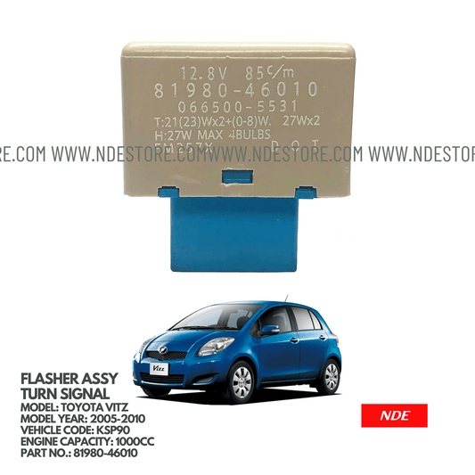 FLASHER ASSY, TURN SIGNAL FOR TOYOTA VITZ KSP90 (2005-2010) - ndestore.com