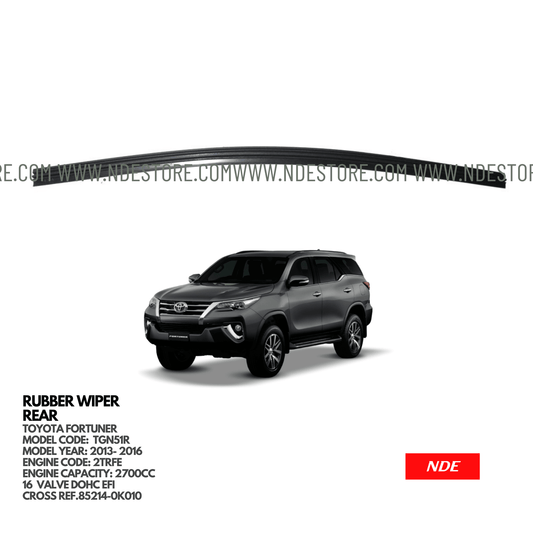 WIPER BLADE RUBBER REAR FOR TOYOTA FORTUNER (2013-2016) - ndestore.com