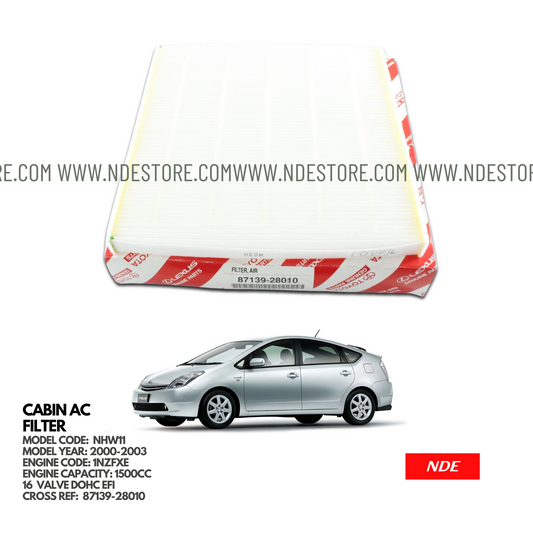 CABIN AC FILTER FOR TOYOTA PRIUS