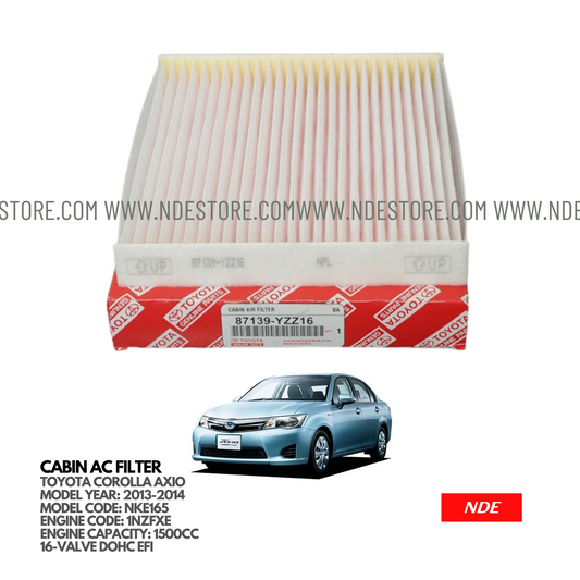 CABIN AC FILTER GENUINE FOR TOYOTA COROLLA AXIO HYBRID (2013-2014)