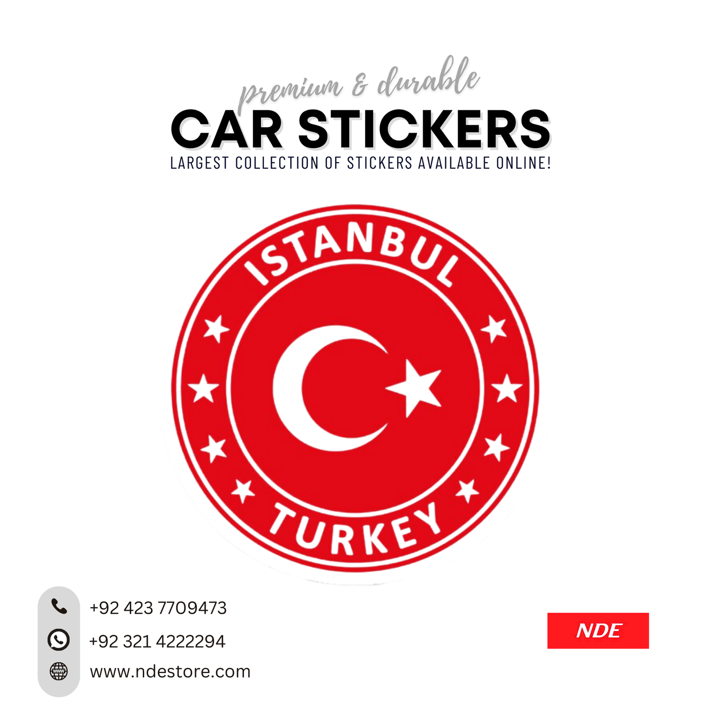 STICKER, ISTANBUL TURKEY FLAG (SKU: 9355128) - ndestore.com