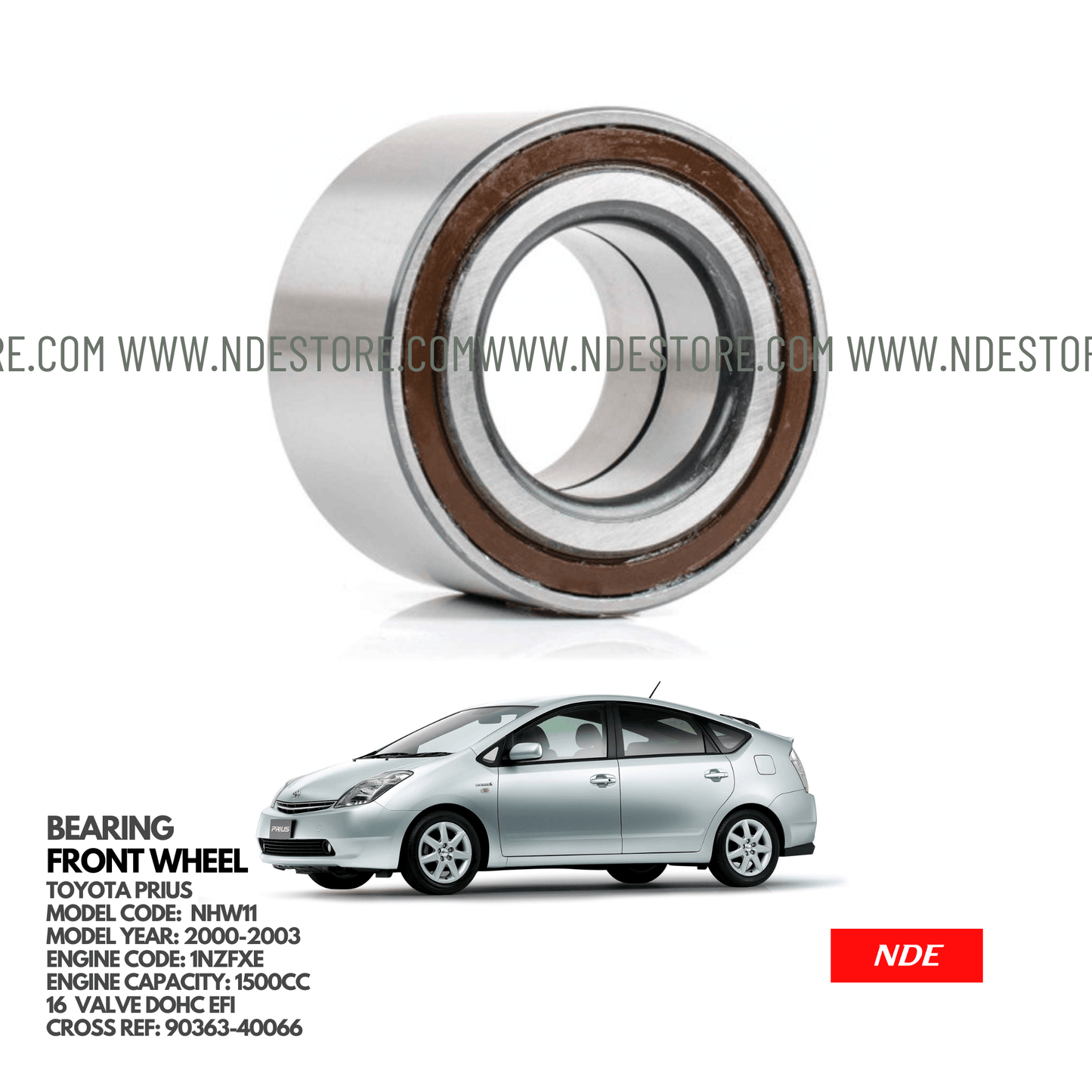 BEARING FRONT WHEEL FOR TOYOTA PRIUS 1500CC (2000-2003) - ndestore.com