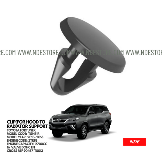 CLIP TO HOOD RADIATOR SEAL FOR TOYOTA FORTUNER (2013-2016)