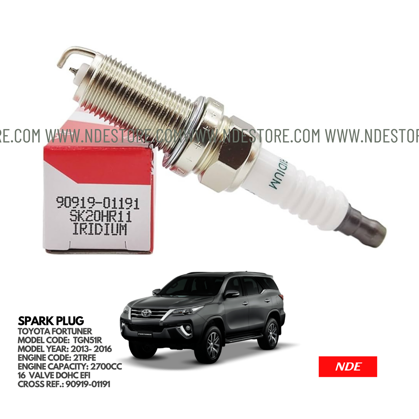 SPARK PLUG IRIDIUM GENUINE FOR TOYOTA FORTUNER (2013-2016)