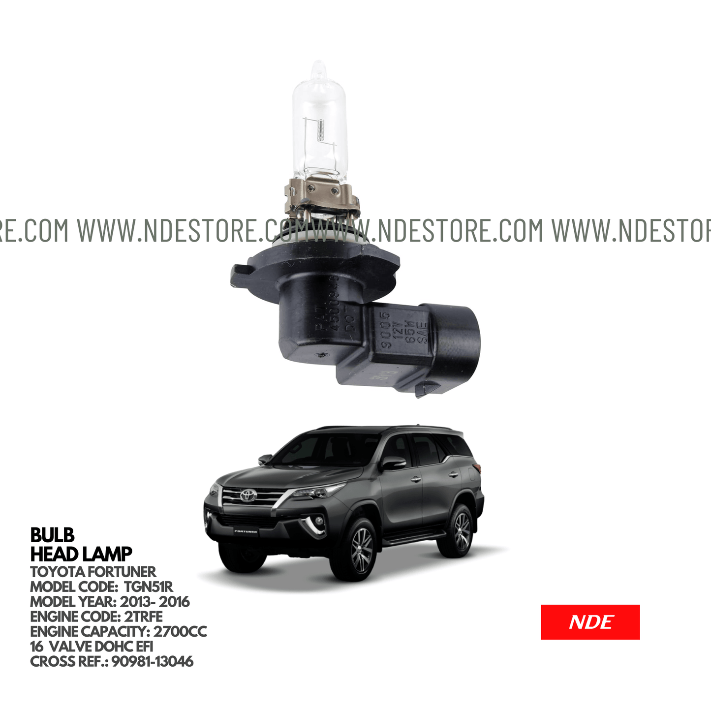 BULB HEADLAMP FOR TOYOTA FORTUNER - ndestore.com