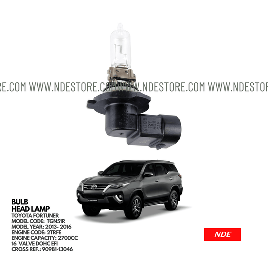 BULB HEADLAMP FOR TOYOTA FORTUNER - ndestore.com