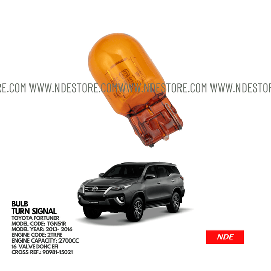 BULB TURN SIGNAL FOR TOYOTA FORTUNER - ndestore.com