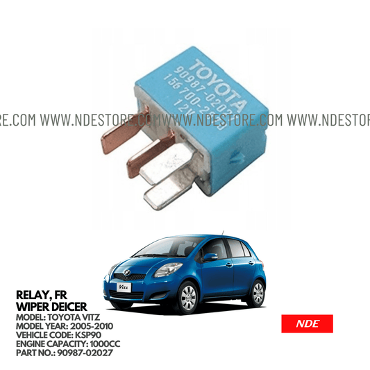 RELAY, FR WIPER DEICER FOR TOYOTA VITZ KSP90 (2005-2010) - ndestore.com