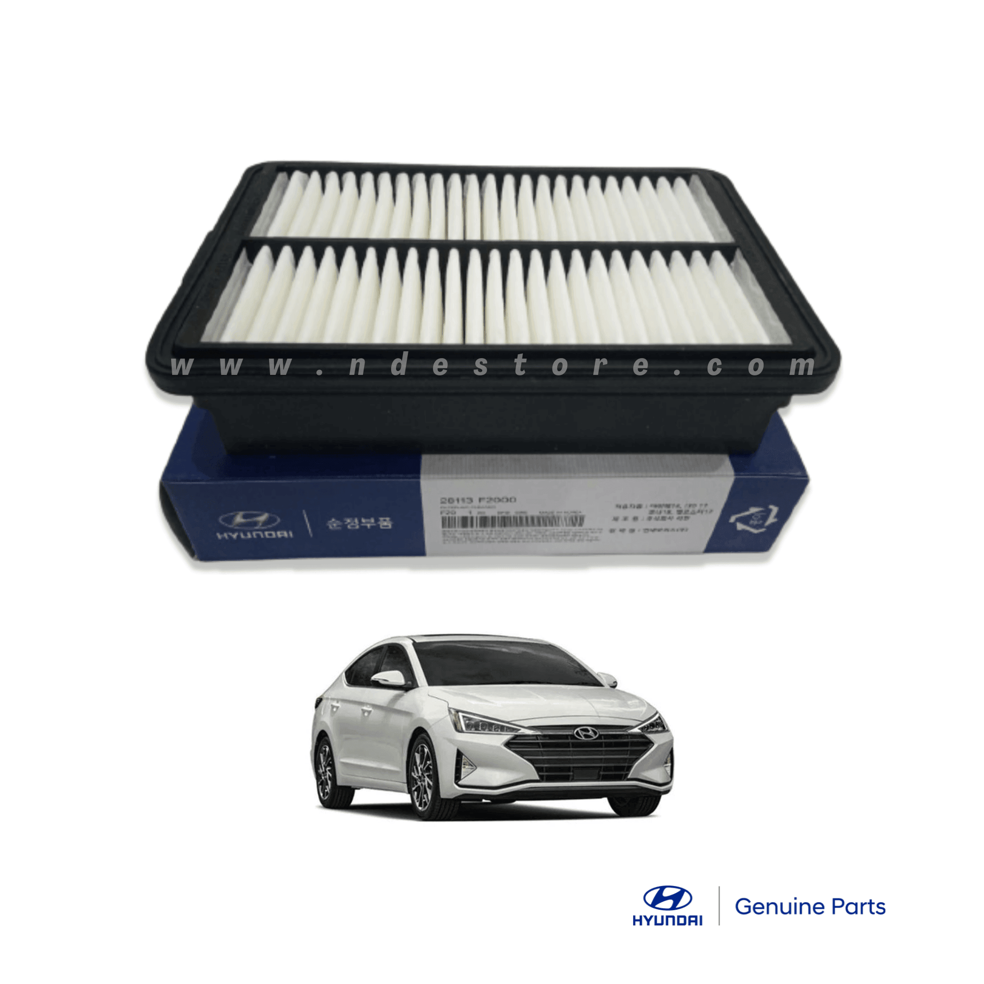 AIR FILTER ELEMENT GENUINE FOR HYUNDAI ELANTRA - ndestore.com