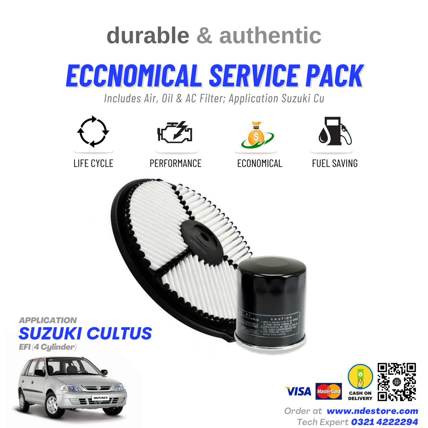 ESSENTIAL FILTER PACK FOR SUZUKI CULTUS EFI