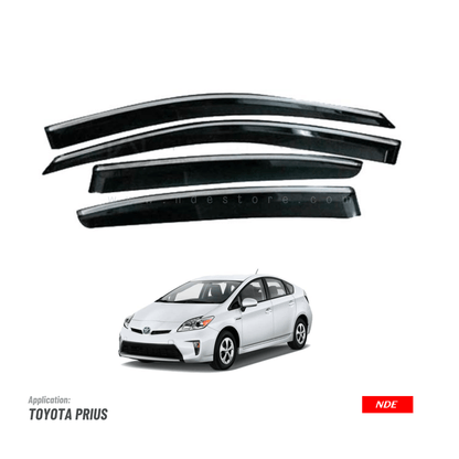 AIR PRESS BLACK TINTED DOOR WINDOW VISOR FOR TOYOTA PRIUS (2013-2017) - ndestore.com