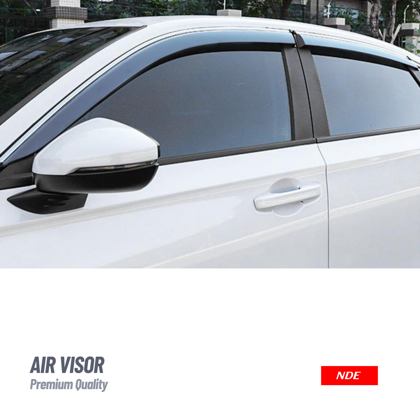 AIR PRESS BLACK TINTED DOOR WINDOW VISOR FOR HONDA ACCORD (2008 - 2012) - ndestore.com