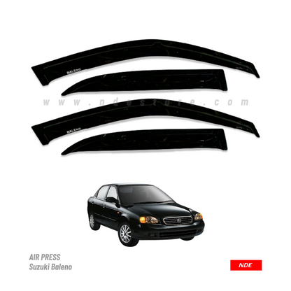 AIR PRESS BLACK TINTED DOOR WINDOW VISOR FOR SUZUKI BALENO