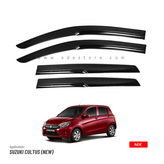 AIR PRESS BLACK TINTED DOOR WINDOW VISOR FOR SUZUKI CULTUS (2018-2024)