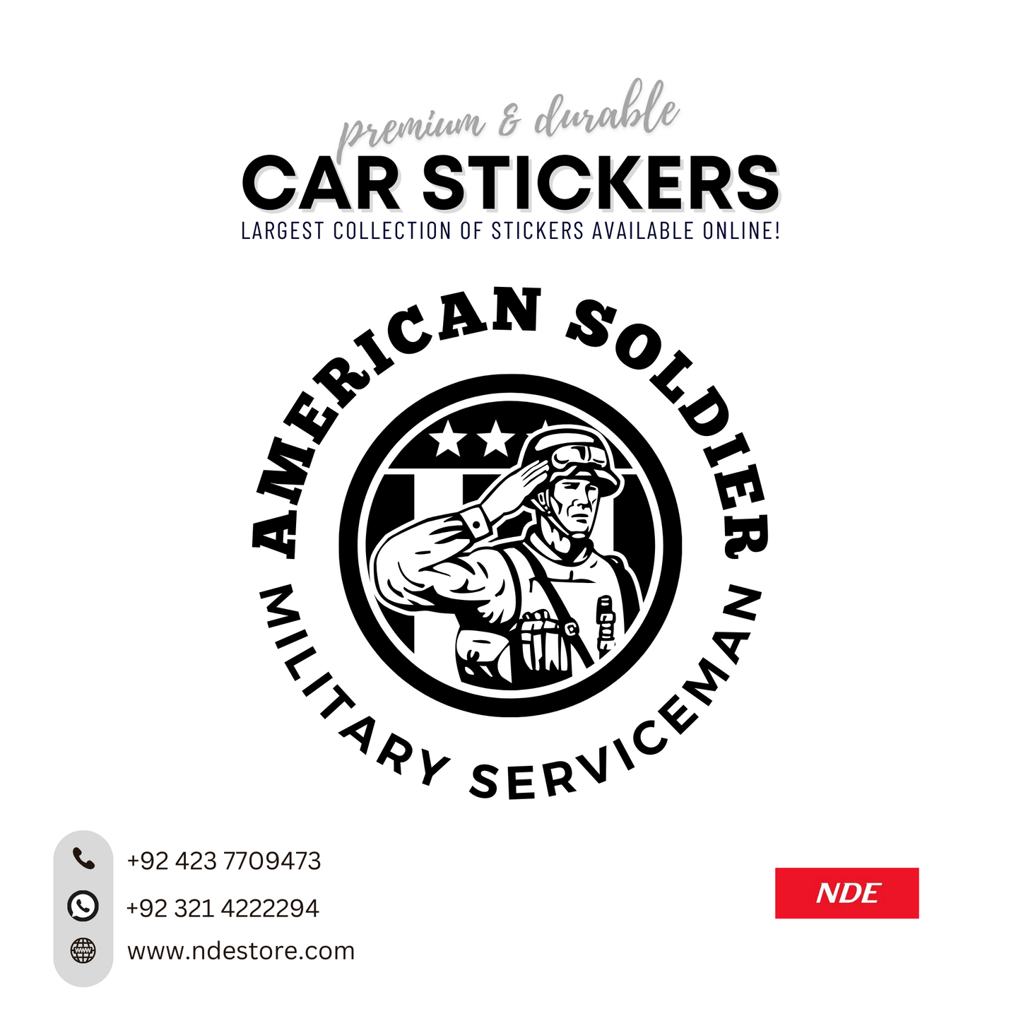 STICKER AMERICAN SOLDIER