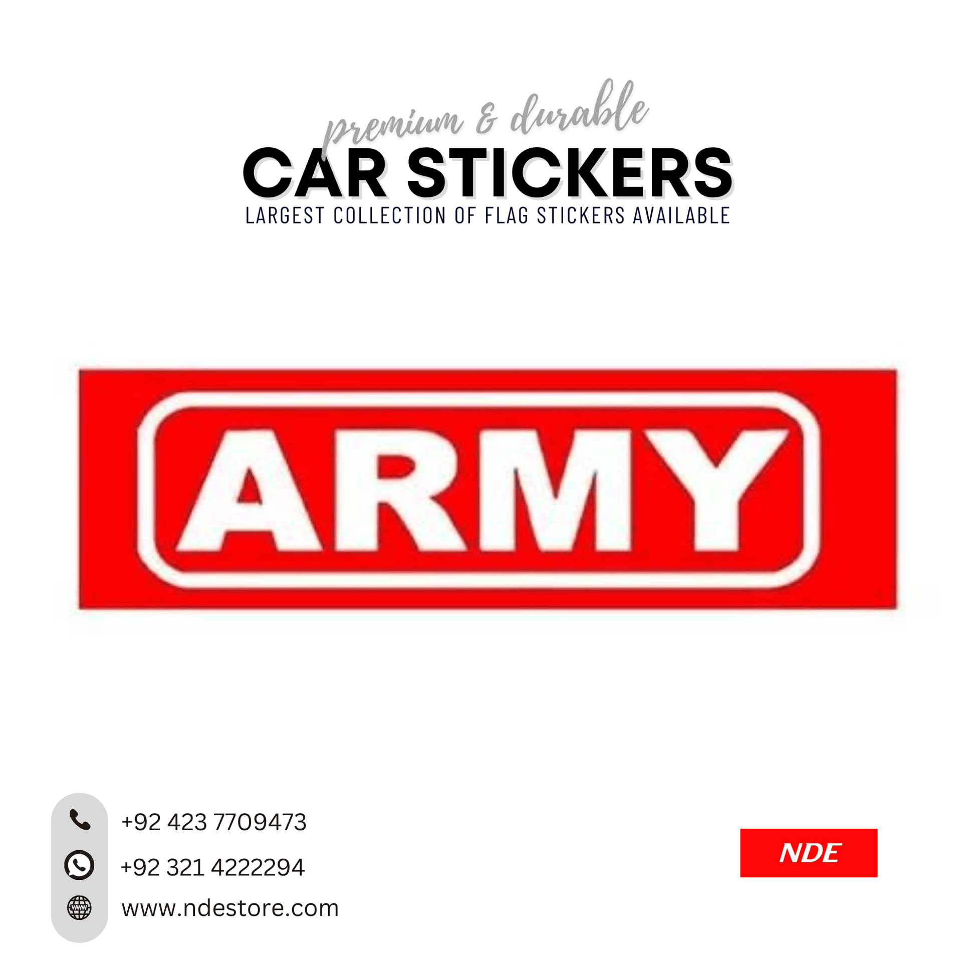 STICKER ARMY LOGO - ndestore.com