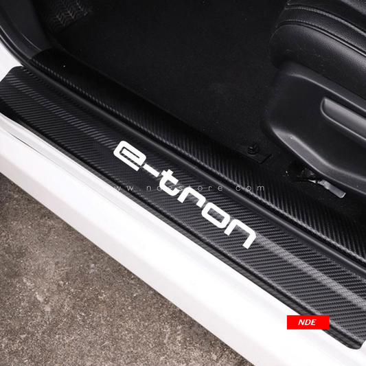 DOOR SILL AREA PROTECTION CARBON FIBER STICKER FOR AUDI E TRON - ndestore.com