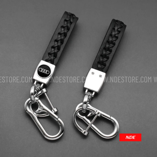 KEY CHAIN LEATHER STRAP WITH AUDI LOGO